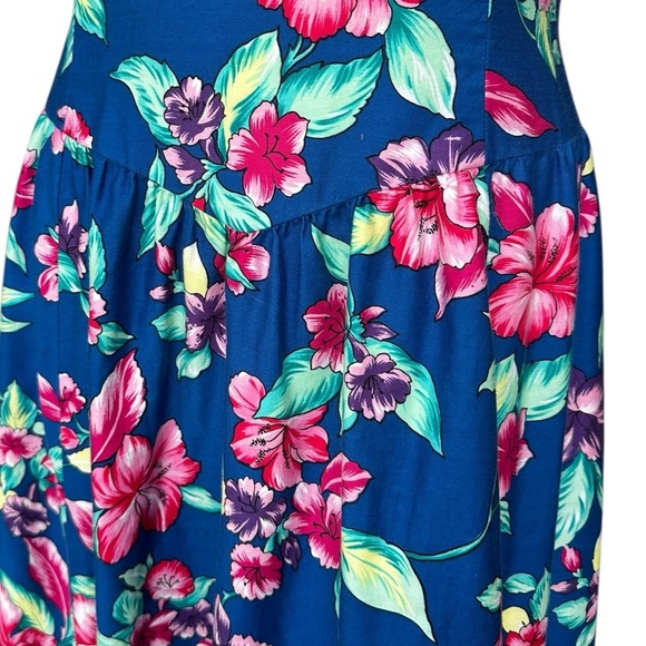 Vintage Liz Claiborne Hawaiian Print Floral Dress - Picture 5 of 9